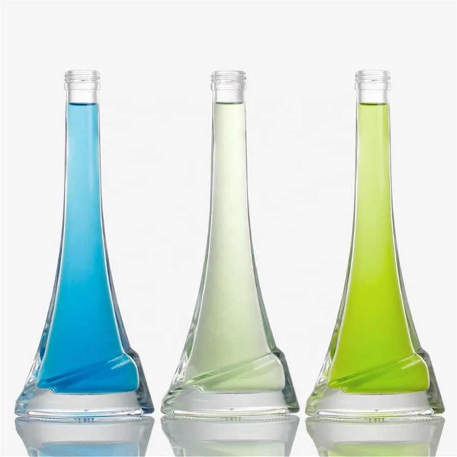 customized shape empty liquor spirits vodka whiskey glass bottles