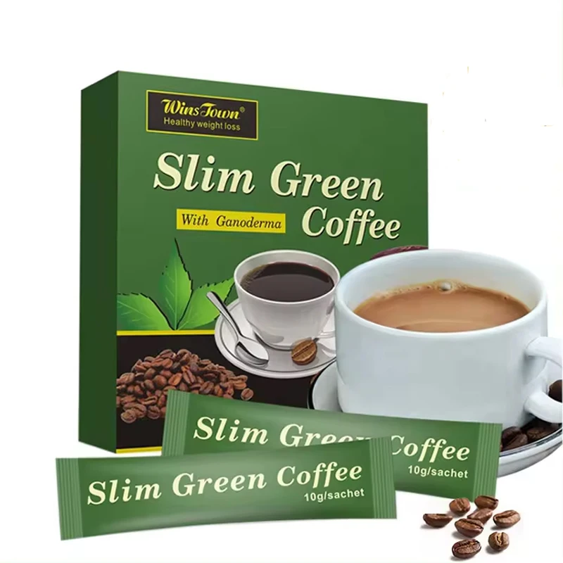 Slim green Coffee slimming natural herbs diet private label weight loss instant Ganoderma coffee