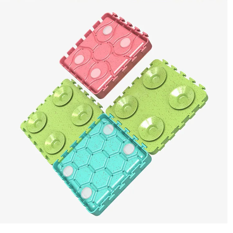 Newest Custom Durable 4-pack Pet Fun Interactive Slow Feeder Bowl Dog Lick Pad Silicone Food Licking Mat