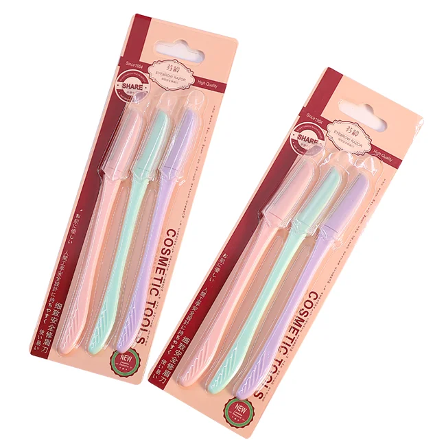 Оптовая продажа модные бровей Триммер комплект одежды из 3 предметов для женщин бровей Бритва триммер бритва