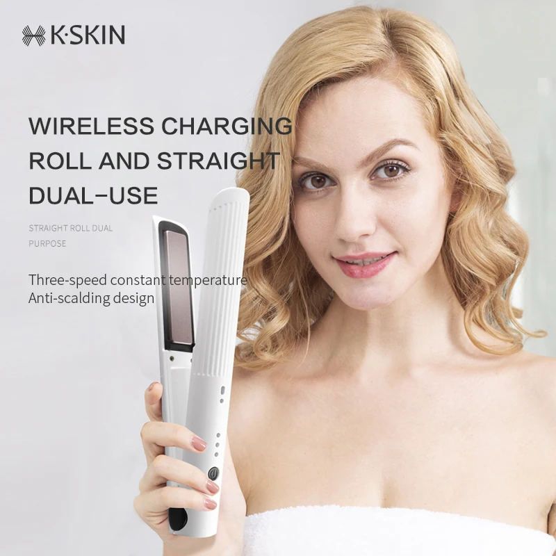 KSKIN Usb Rechargeable Hair Straightener Wireless Hair Straightener Ceramic Flat Iron Premium Hair Straightener
