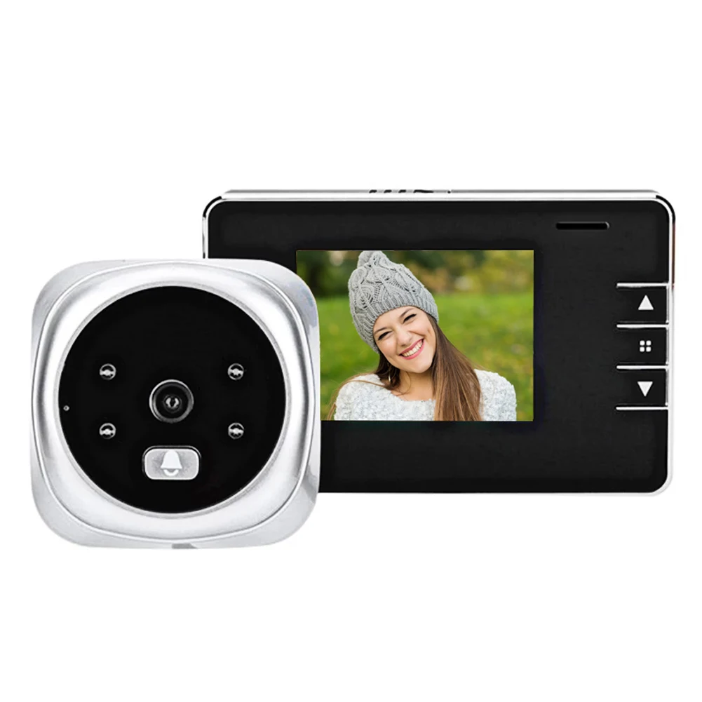 2.8 Inch Camera Doorbell Video Doorbell Peephole Door Viewer Night Vision 120 Degree for Home Office Apartment
