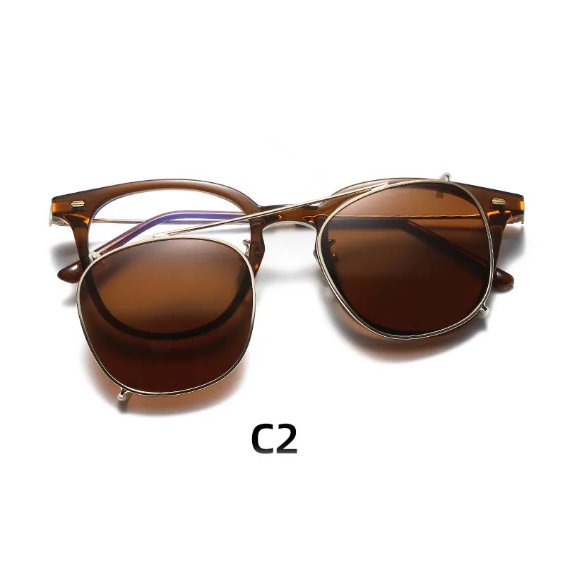 TR Clear Frame Sunglasses Set Glasses Polarized Sunglasses