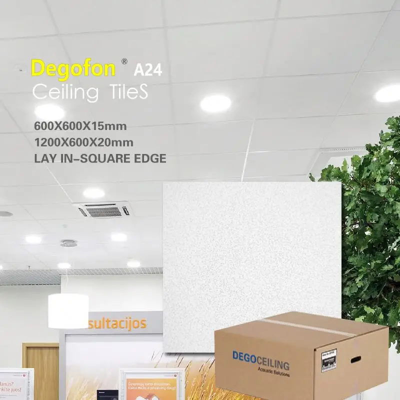 Китайская фабрика Бесплатная подвесная потолочная Стекловолоконная вата акустический корпус остров 1200*40 круглые квадратные прямоугольные студии