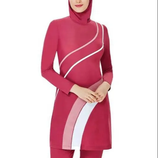 MOTIVE FORCE Colorblock Patchwork Wholesale Islamic Muslim Women Sportswear Costume