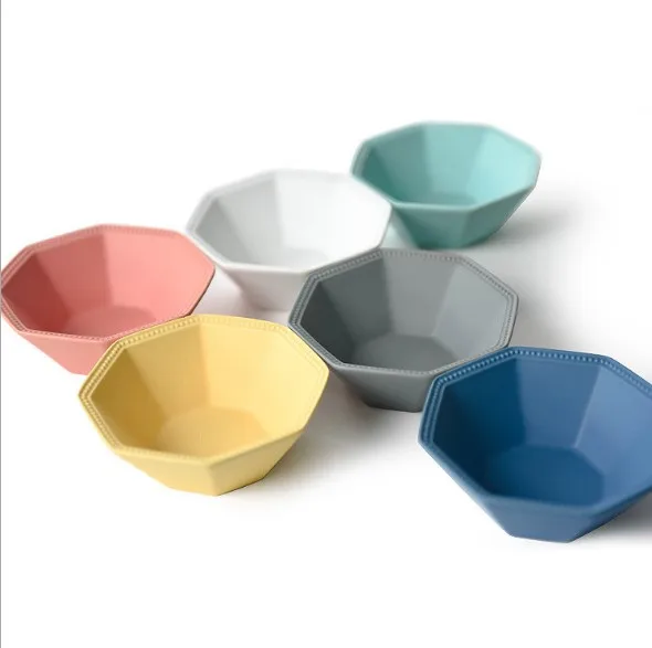 bulk chinese ceramic sala bowls with geometric matte sala bowls for kids