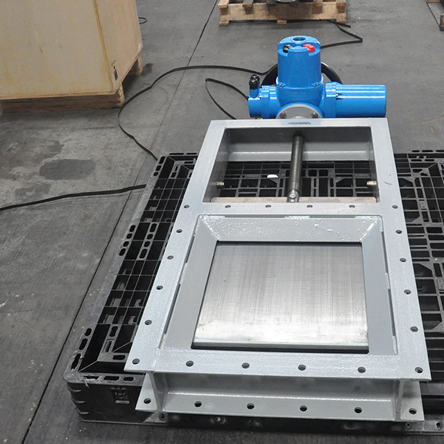 Heavy Duty Rotary Vertical Horizontal Motor Knife Slide Gate Valve Electric Actuator Carbon Steel General Custom Size 12 Months