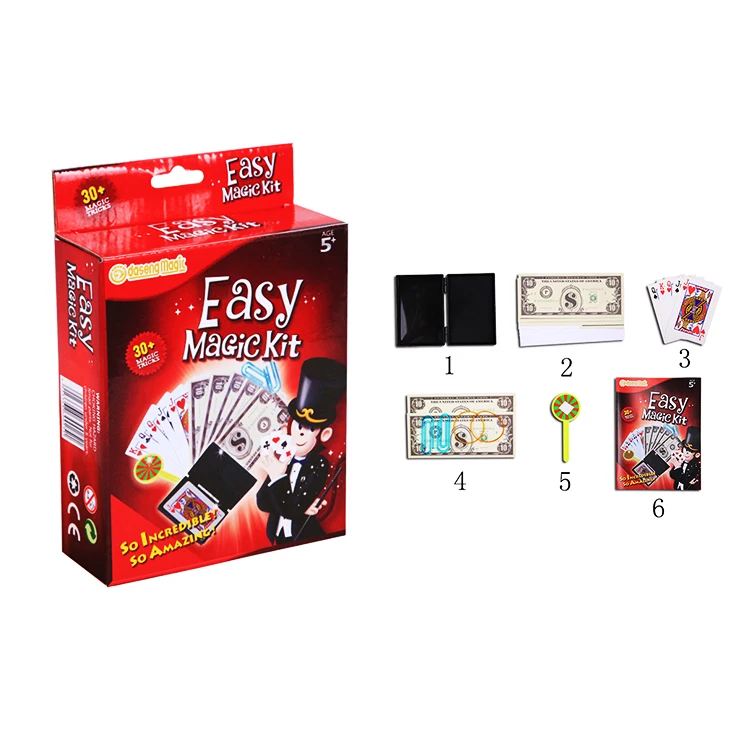 2021 New Magic Kit 30 Magic Tricks Game Playing Magic Bank Note Cards for Magician