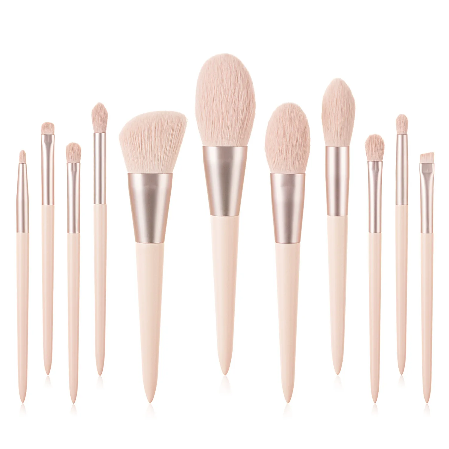 
Hot pink Synthetic Hair Custom Logo cosmetic brush makeup set 