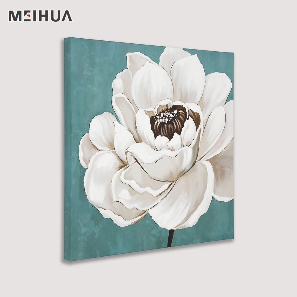 White Floral Pictures Decorative canvas art hand flower oil painting abstract flowers Wall Art Painting