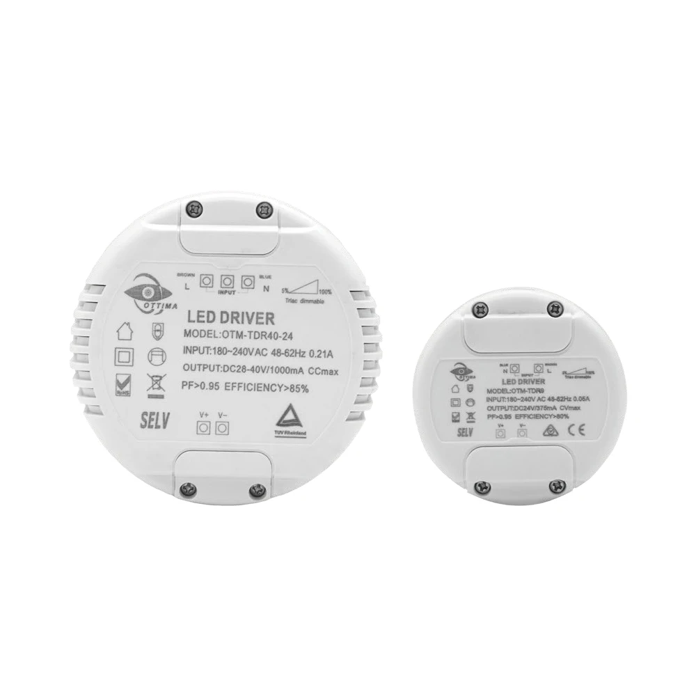 Bespoke CE TUV 12v 24 v 50w 60w 30w 20w 40w Plastic Shell ultra Thin IP20 Led Driver