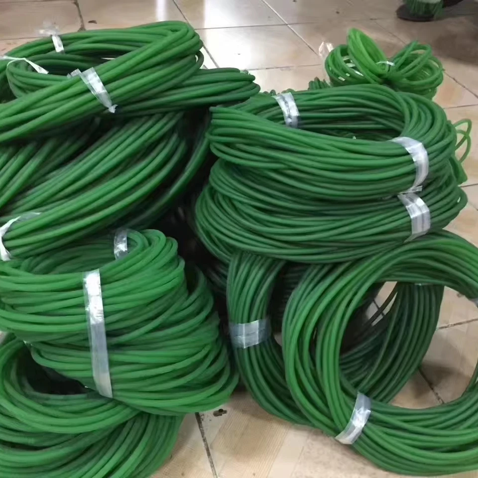 High performance rough surface roller green conveyor belt round belt