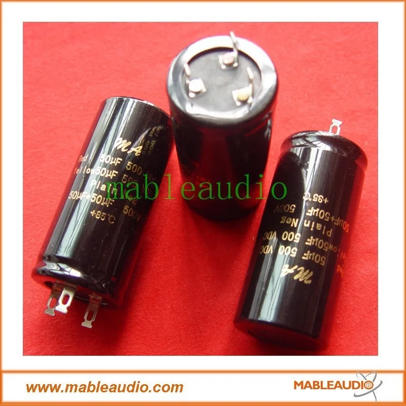 500V 50uF+50uF Electrolytic capacitors Dual Audio Grade Capacitors for Valve Amplifiers