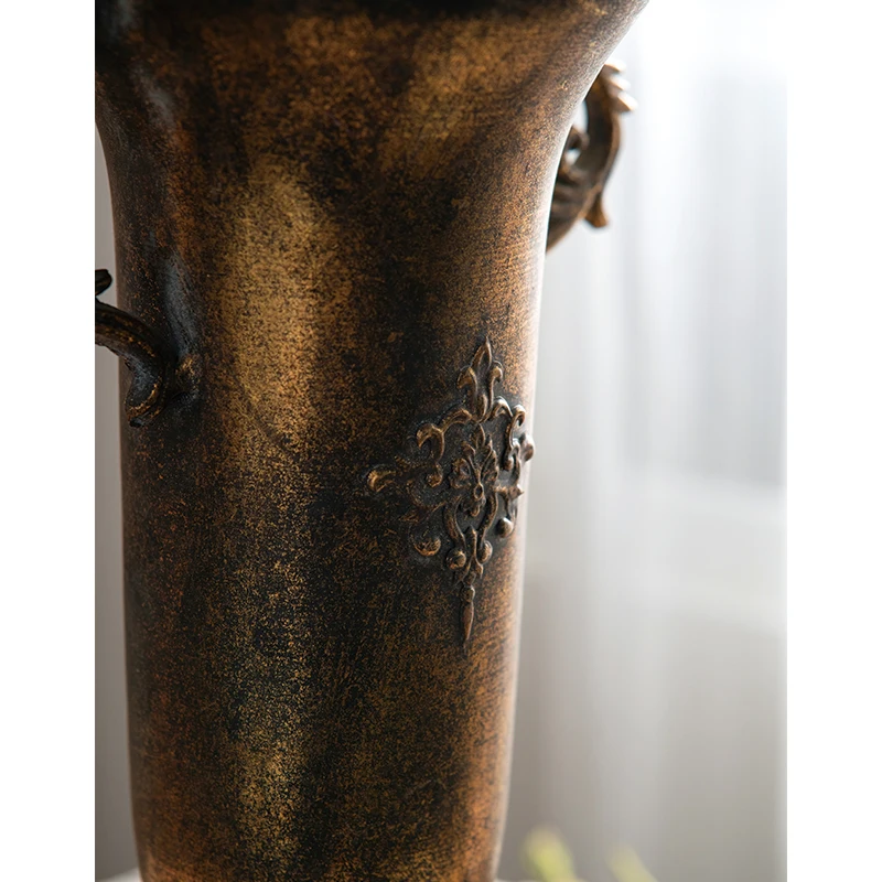 Retro French Metal Flower Vase Antique Design Home Decor Living Room Metal Flower Vase Manufacturer by Home Decor Style