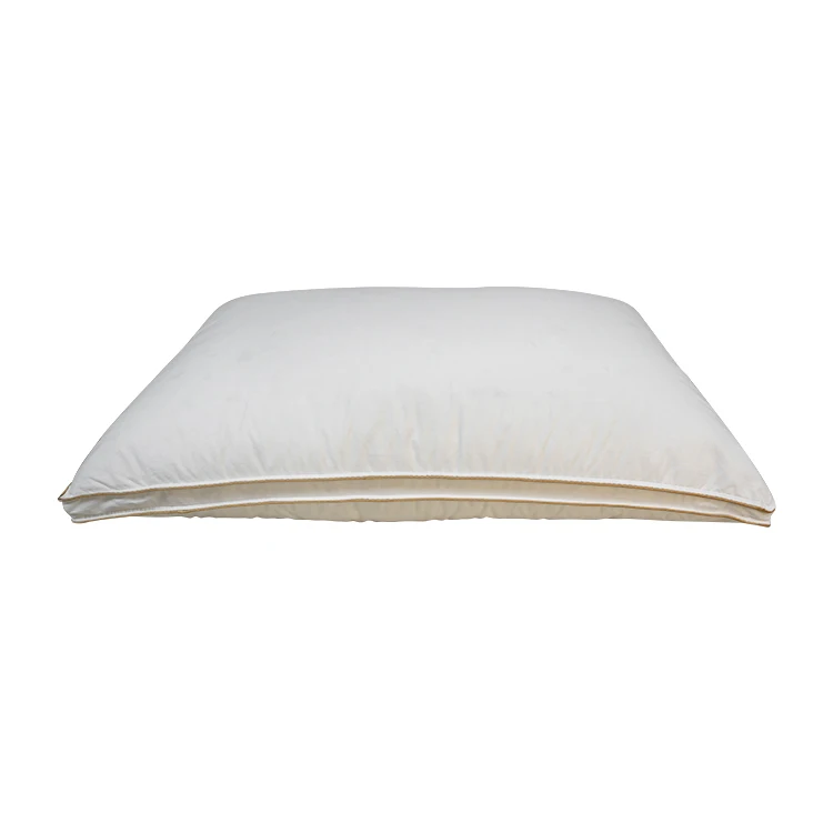 Double Layer Sleeping pillow Cotton Fabric 100% Luxury Market 5 Star hotel Pillow With Double Piping Customized size