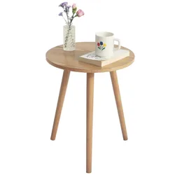 Side Table Round, Small Accent Table Nightstand Modern End Table for Living Room Bedroom Office Small Spaces