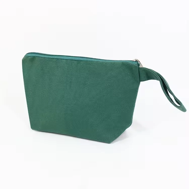 Настраиваемый логотип холщовый косметический мешок портативный экологически чистый дорожный органайзер для макияжа на молнии хранения наушников кабель передачи данных