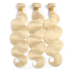 Aleesa Russian Cuticle Aligned Virgin Hair Extensions, Mink Hair Bundles Vendor 9a-10a, 10a Blonde 613 Virgin Hair Bundles