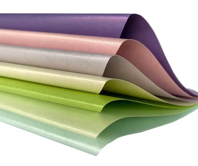 Drop ship 250gsm 300gsm 120gsm  custom size A4  metallic pearl craft cardstock paper