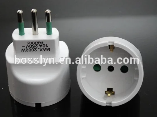 Super Reliable PC SAA Approved Italy Italian Type L to Schuko Germany France Type F plug travel adapter converter,SAA