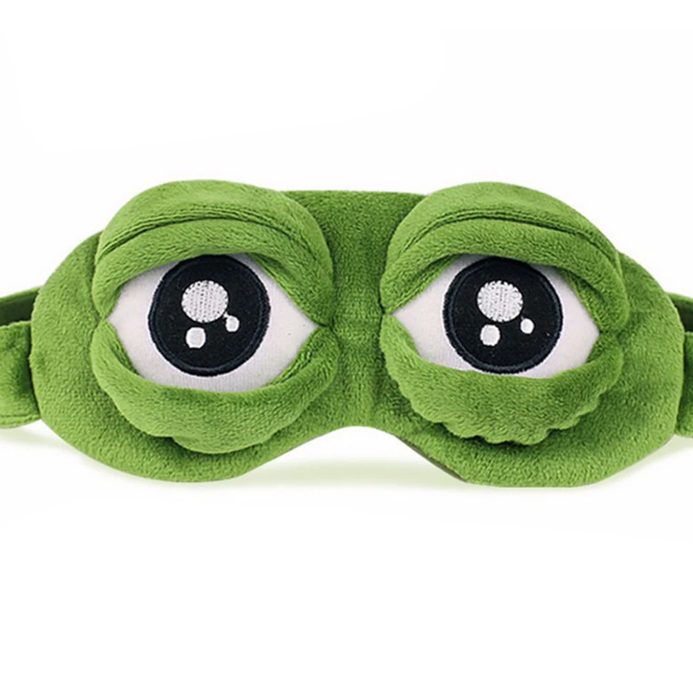 Cartoon Frog Sleep Mask Eyeshade Plush Eye Cover Travel Relax Gift Blindfold Cute Patches Cartoon Sleeping Mask for Kid Adult