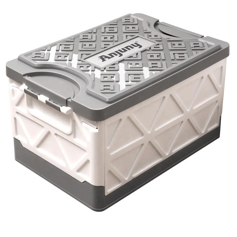 Anjuny Car Trunk Box Storage & Organization Plastic Large Capacity Home for Outdoor 50L Carton Foldable CLASSIC Rectangle 2.5KGS