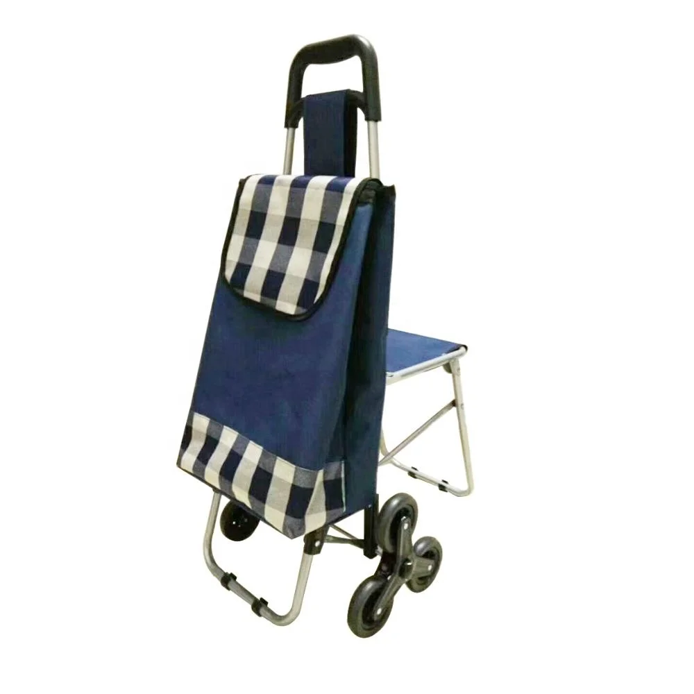 Оптовая продажа супермаркет для скалолазания лестницы Складная хозяйственная сумка-тележка гольфа 3 колеса продуктовых магазинов тележки