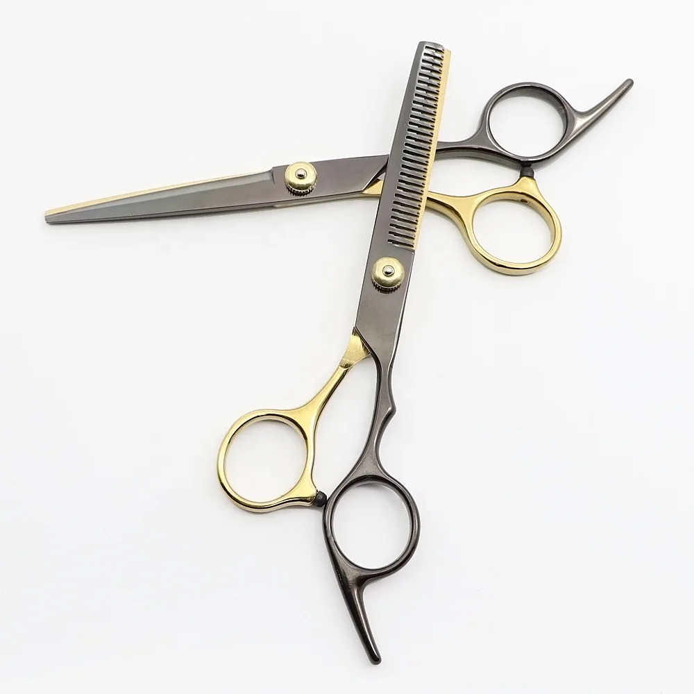 professional black and gold hair scissors cut hair cutting salon scissor makas barber cutting shears hairdressing scissors