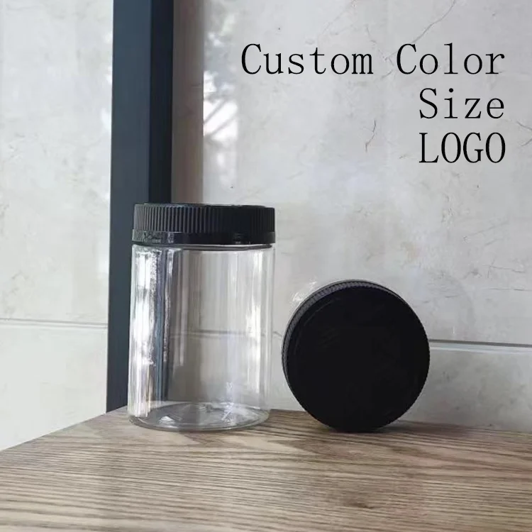 Customizable Nice Quality Reusable Plastic Jars 6 oz 8 oz 10 oz 12 oz With Child Resistance