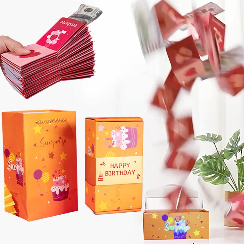 Mystery Exploding Surprise Bomb Money Box 20 PCS Bouncing Boxes Large Photo Album Card Valentine Confetti Gift Pop Up Box