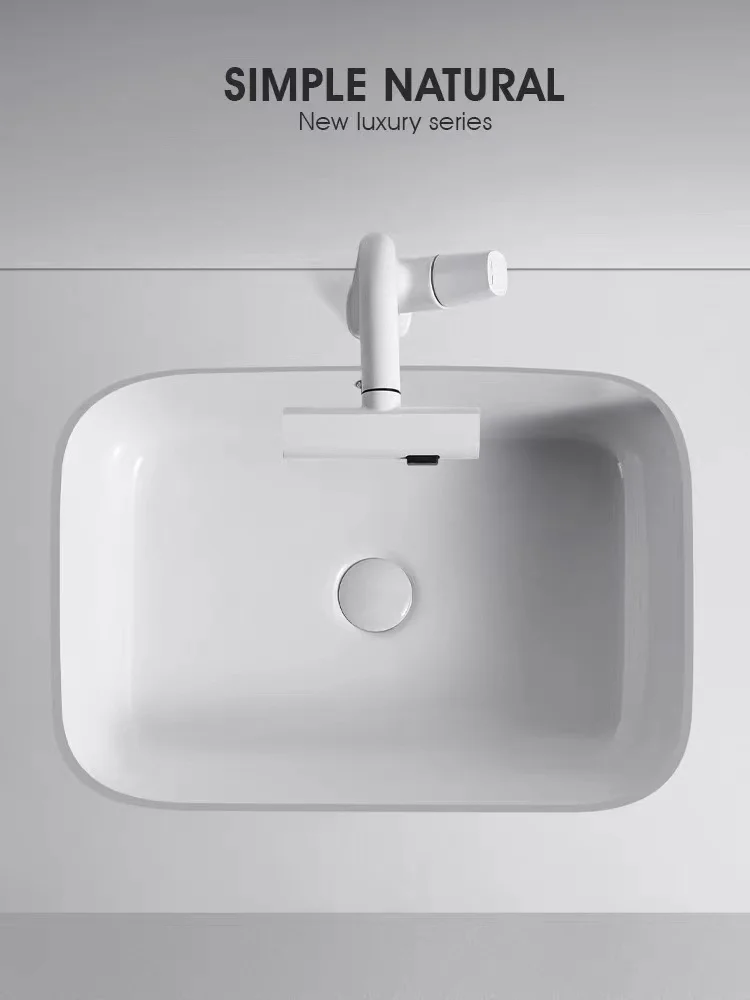 16inch China Wholesale Low Price Small Rectangular Porcelain Under Mount Counter Wash Basin Bathroom Ceramic Undermount Sink