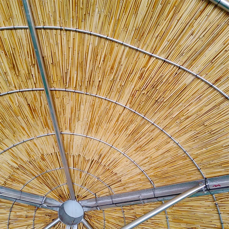 ex-factory price reed farm umbrella Naked Weight 40kg reed pool umbrella Enhance Your Outdoor Space reed umbrellas for garden