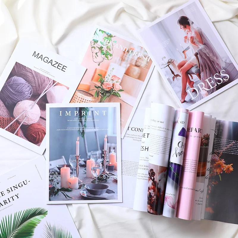 Fashion OEM Journal Book printer Print Soft Cover Full color Porter Custom Magazine Printing