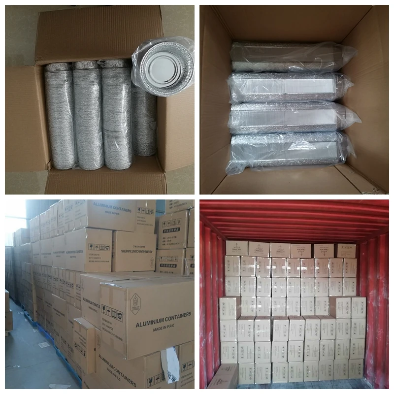 RE216 750ml Disposable Food Packaging Aluminum Foil Container Aluminium Foil Tray Rectangle Foil Baking Pans with Lid