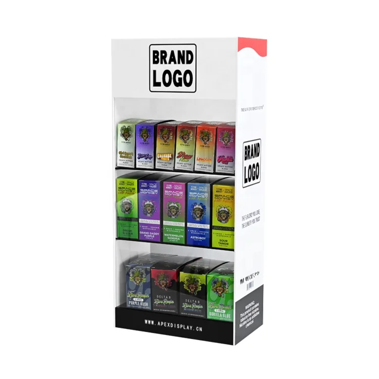 APEX Custom Insert Poster Acrylic Table Top Display Stand One-piece Acrylic Display Case for Smoke Shop