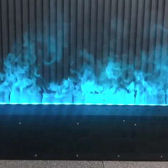 Modern wood decoration wall heater inserted LED flame suspension remote control electric fireplace lamp decoration OEM glass pow