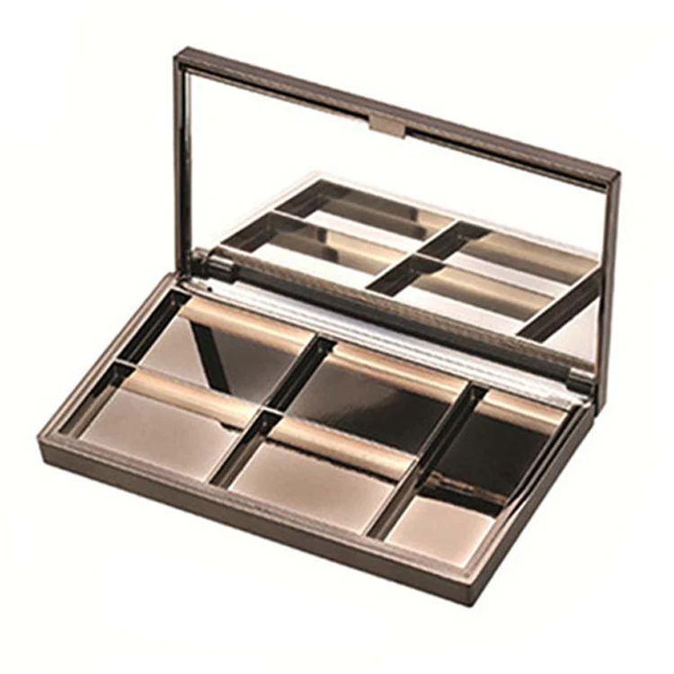 
Weili private label Y267-2 empty 5 color eye shadow makeup cosmetic packaging case magnetic makeup eyeshadow palette 