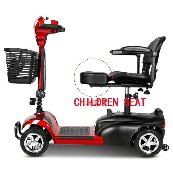 Excellent popular portable foldable four-wheel household electric scooter for the elderly has a maximum speed of 8 km/h
