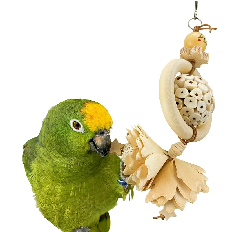 Bird Toys Natural Sola Balls Soft Chew Shred Foraging Toy for Parrot Parrotlet Budgie Finch Macaw