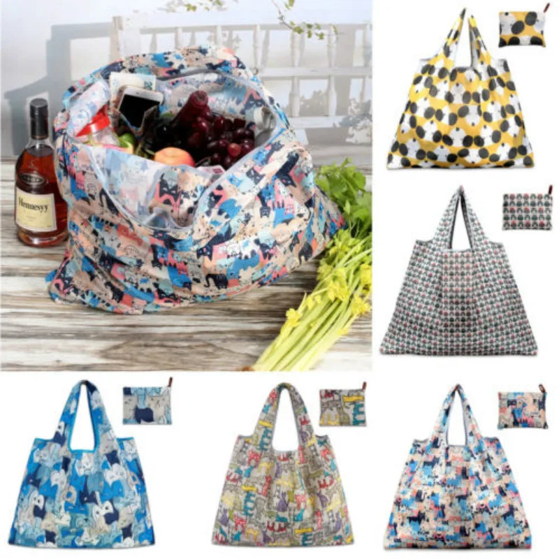 Cute Lady Foldable Recycle Bag Eco Reusable Shopping Bag