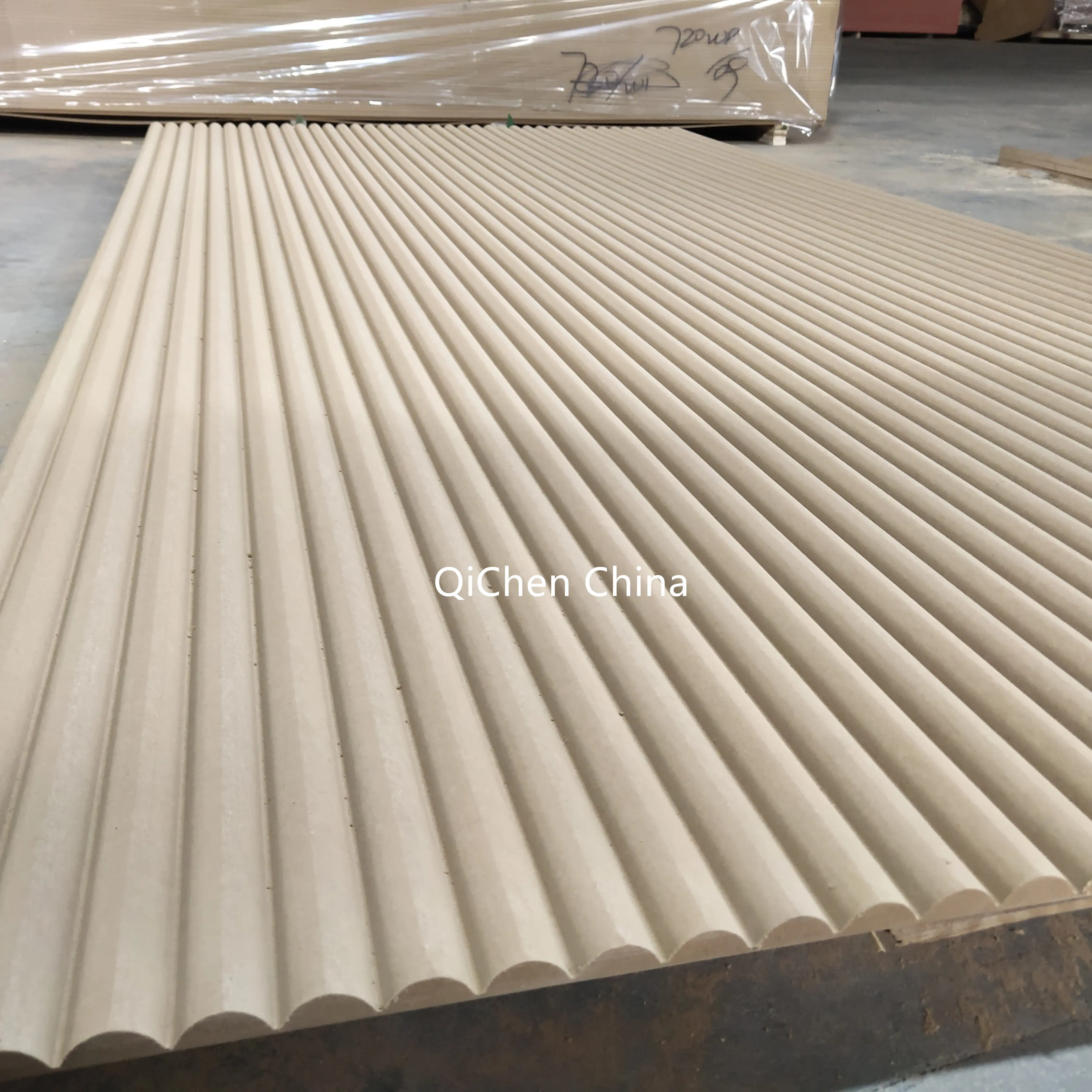 12mm Corrugated 3D Wave MDF Panel Timber Flexible Textured Decorative Wave MDF