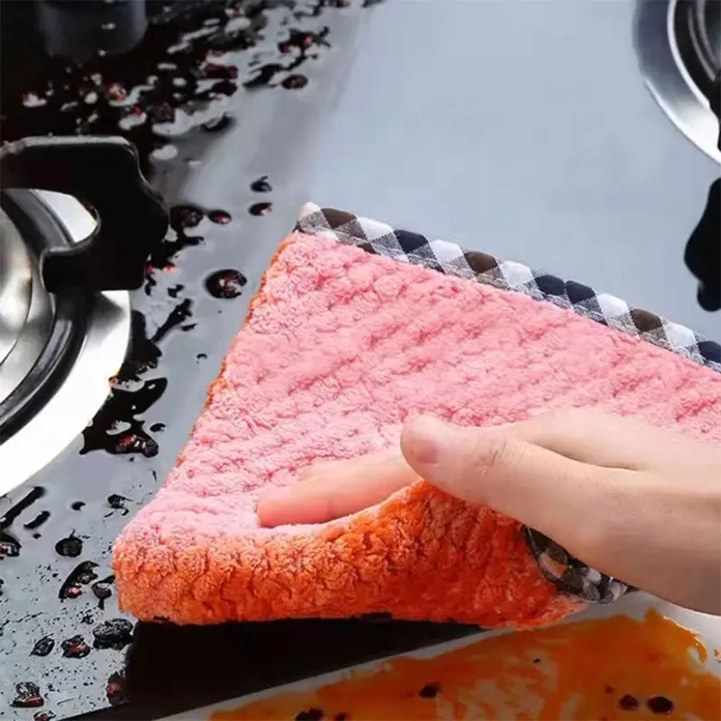 Моющиеся кухонные профессиональные чистящие тряпки моющиеся ленивые антипригарные чистящая ткань из