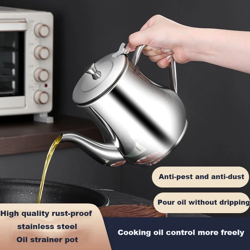 Unbreakable oil filter machine Condensation-free seasoning pots for kitchen handle within seasoning bottle