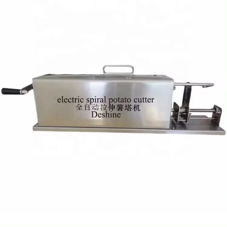 Electric tower potato chips tornado potato cutter spiral potato chips cutting machine