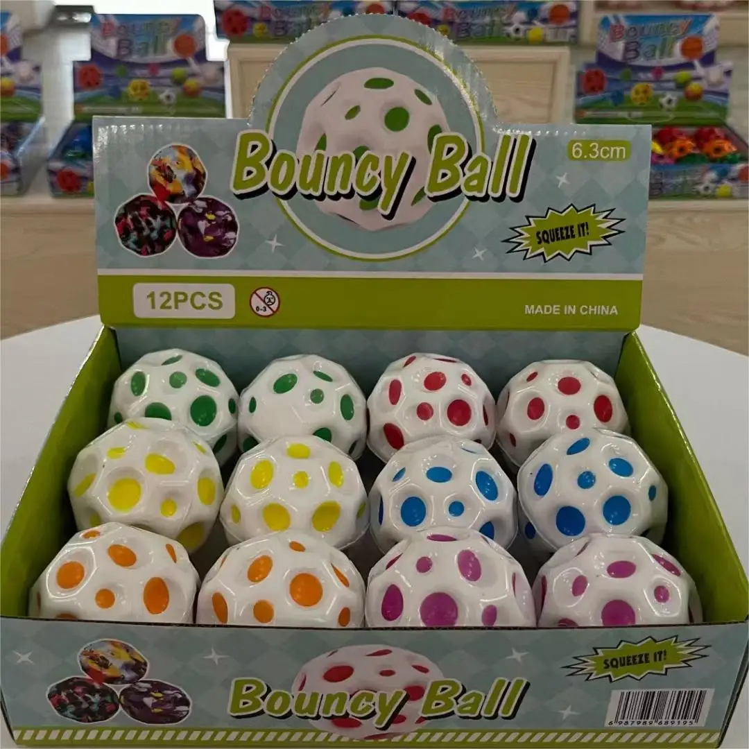 Full set of ball high Bounce Tiktok Jump colorful red Moon Glow Super bounce Space Moon Bounce rubber ball wholesale