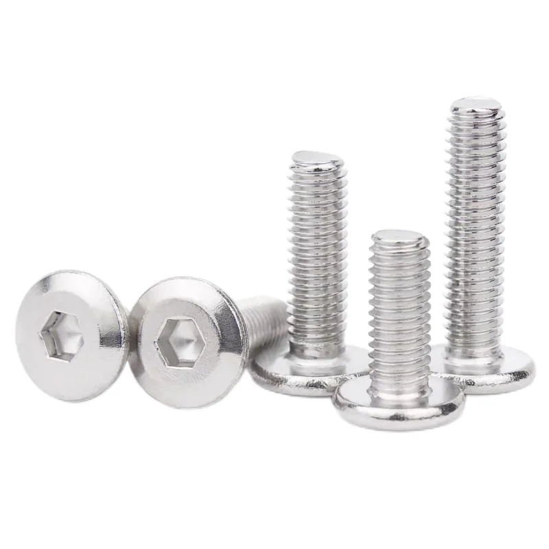 Hex Socket Machine Screws Ss304 Chamfered Hexagon Socket Machine Screws Stainless Steel Industry Fast Plain DIN CN;GUA