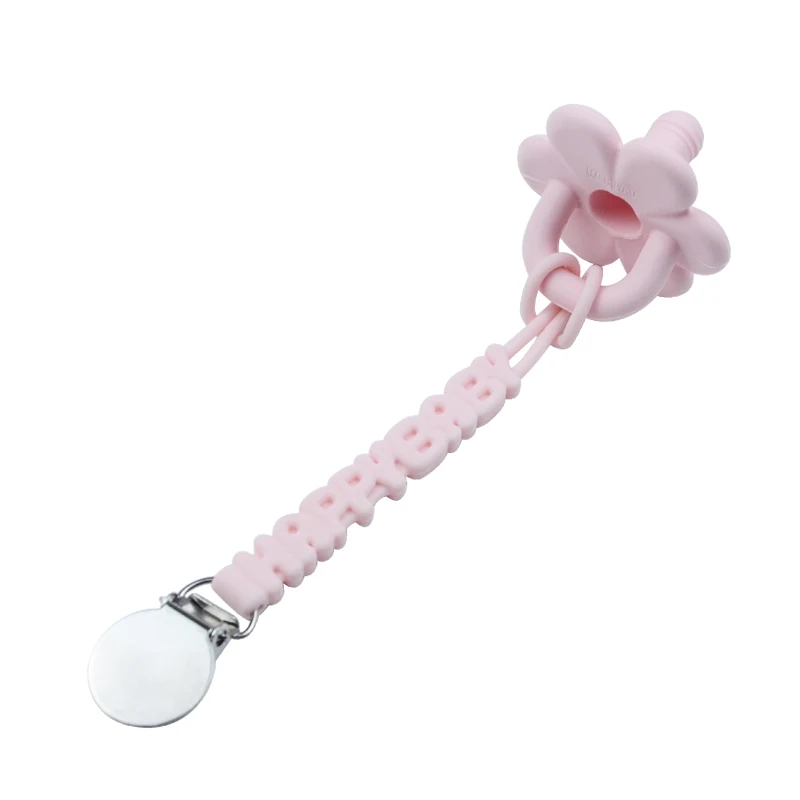 Hapbay New Amazon Hot Goods Wholesale Customized Food Grade Silicone Baby Pacifier Chain For Soother Dummy Teether