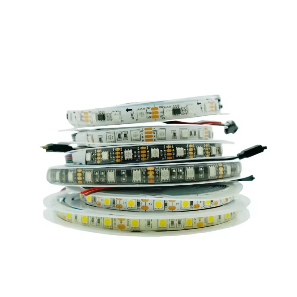 Super Bright  Dream Color Sigital Pixel RGBIC High Quality IC 5V 30leds per meter Addressable 5050 WS2812 WS2811B RGB LED Strip