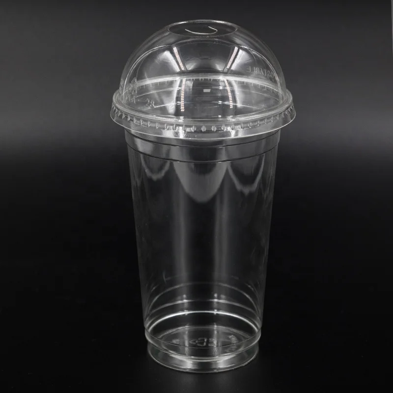 Custom 12 16 22 32 oz Transparent Bubble Tea PLA Cups with Lids Biodegradable Clear Disposable Cups for Coffee Cups Supplier