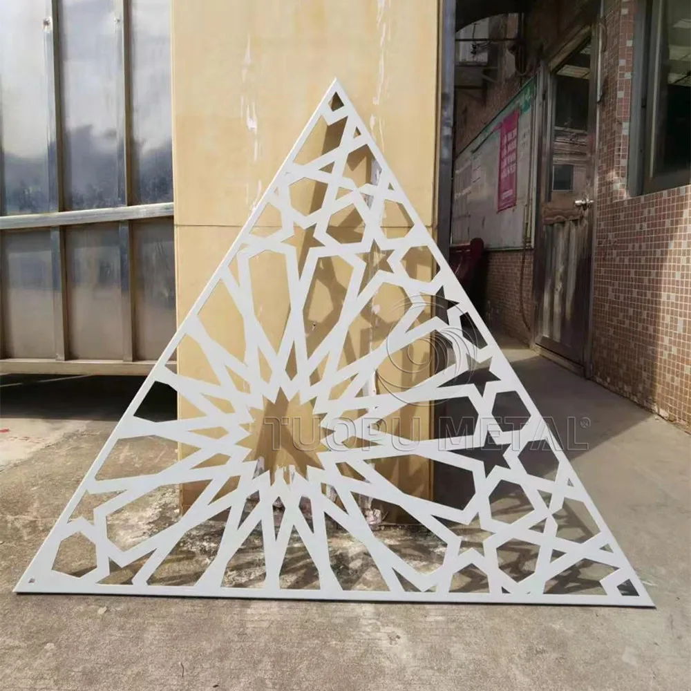 Customized Modern Design Laser Cut Aluminum Exterior Facade Carved Metal Decorative Curtain Walls for Malls